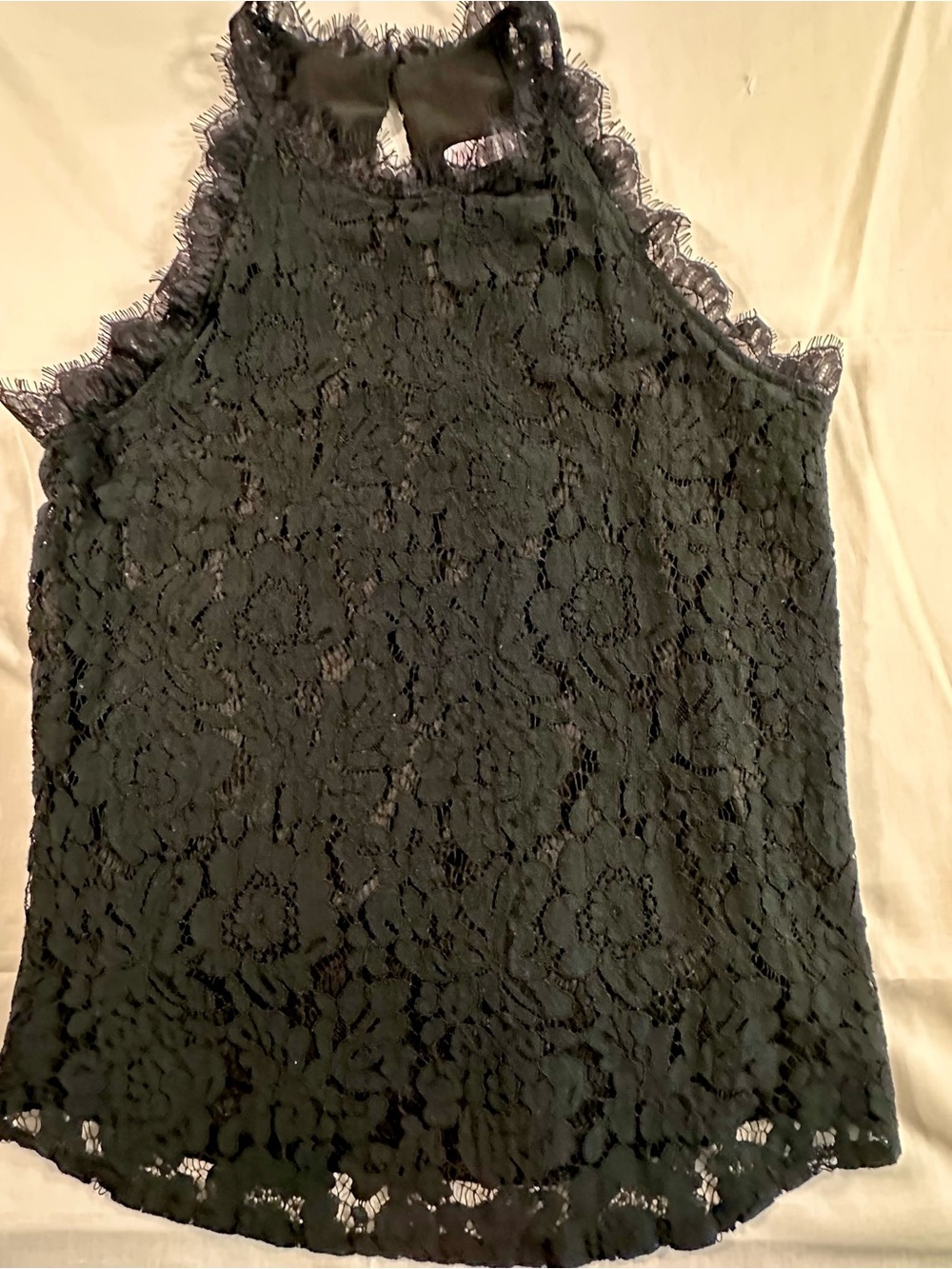 Black Lace Halter Camisole Top